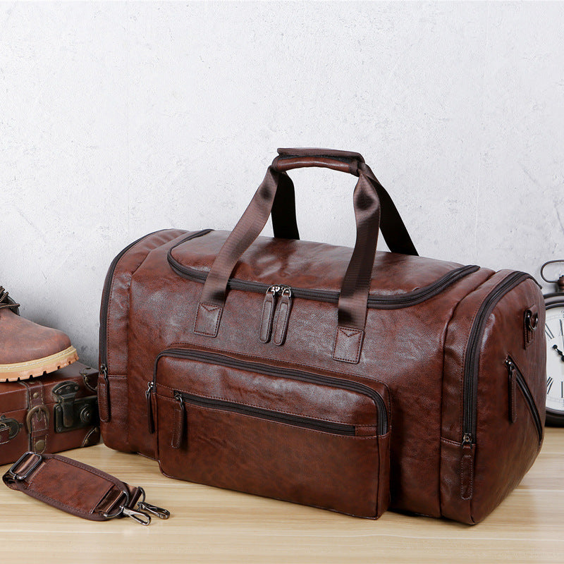 Trendig weekendväska i PU-Läder – Retro Stil