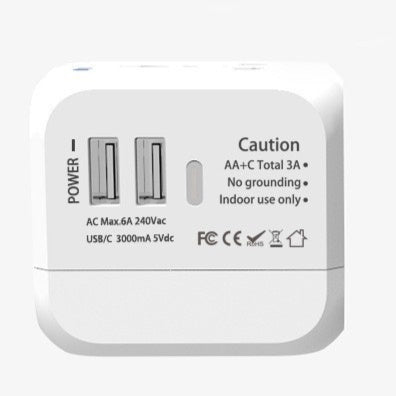PD 20W Universal Travel Adapter Plug med USB-C och USB